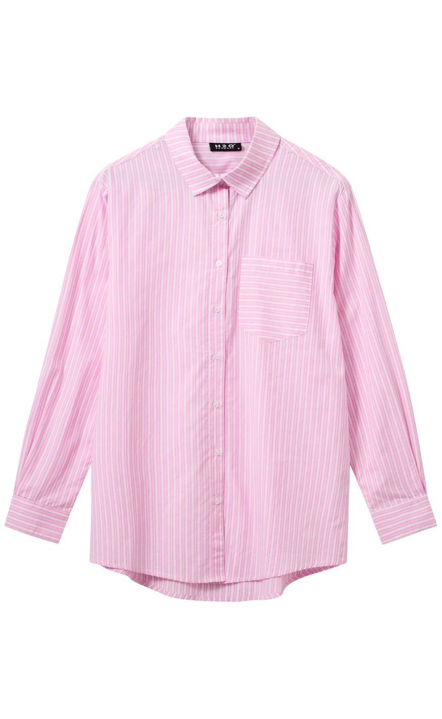 H2O Skjorte - Rønne Essential - Pink/White