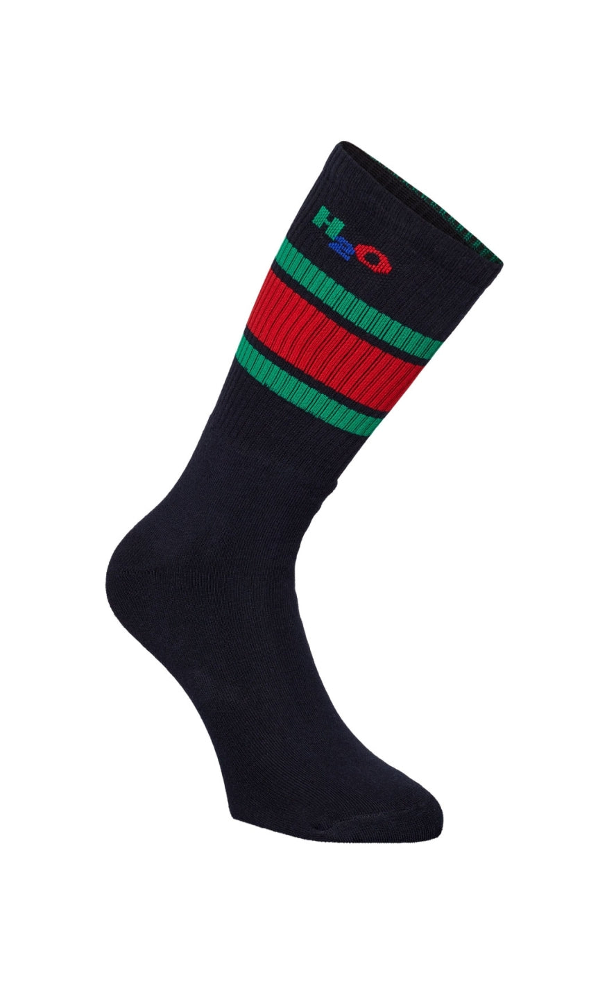 H2O Strømper - Crew - Navy/Green/red