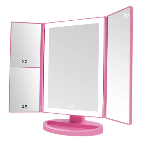 IMPRESSIONS VANITY X HELLO KITTY-PINK A DOT TRIFOLD- LED MAKEUP MIRROR- 1PC