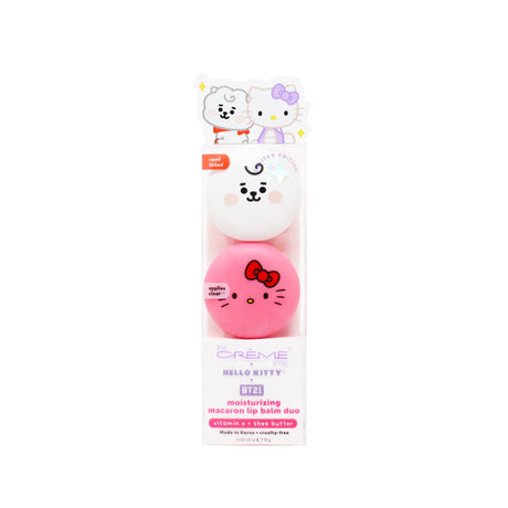 THE CREME SHOP - DUO BAUME À LÈVRES HYDRATANT MACARON HELLO KITY &amp; BT21