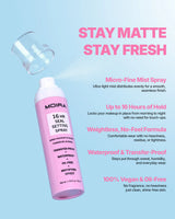 MOIRA- 16HRS SEAL- GLUE PRIMER/ SETTING SPRAY- 3PCS