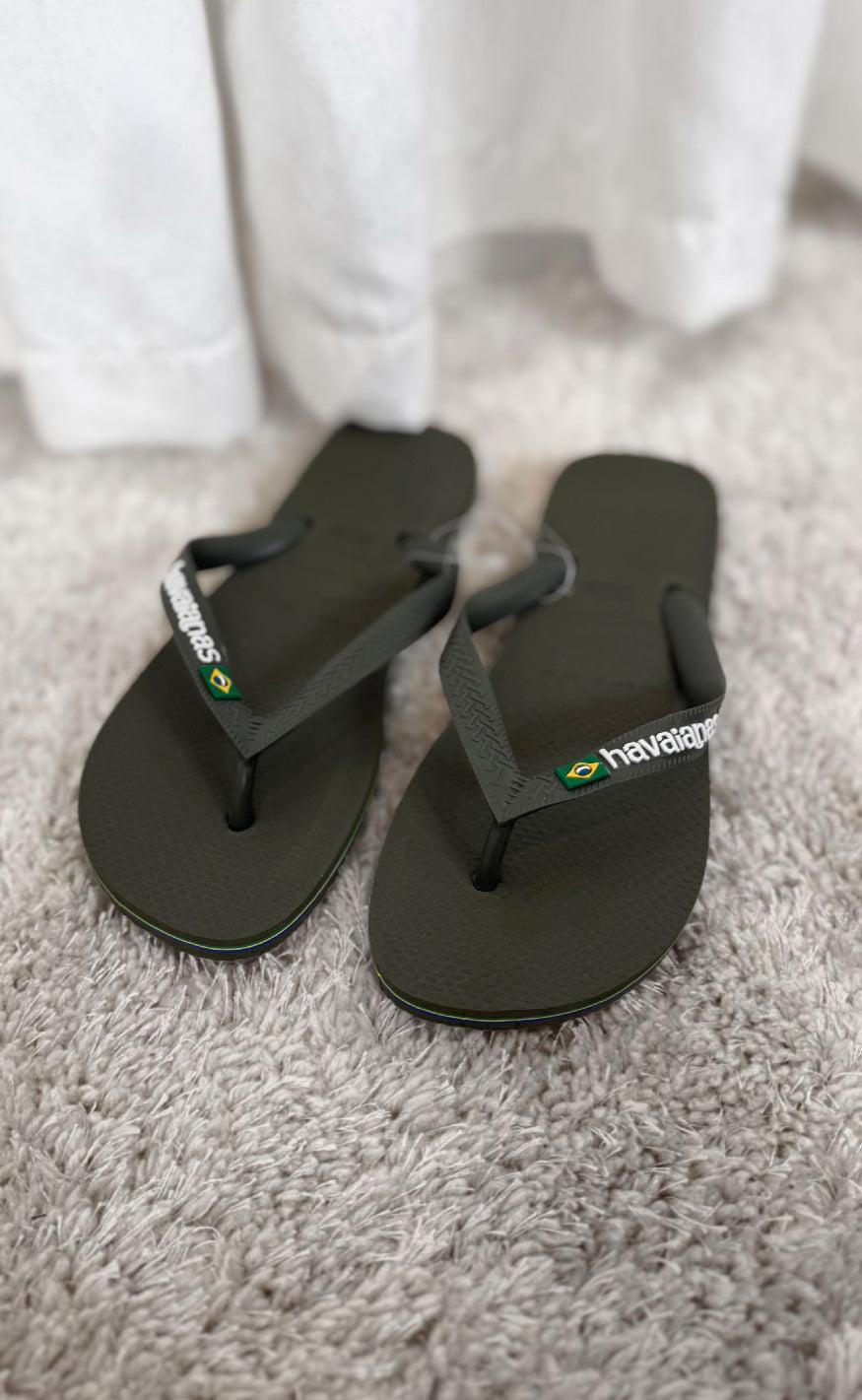 Havaianas Klipklapper / Sandal - Brasil Logo - Green