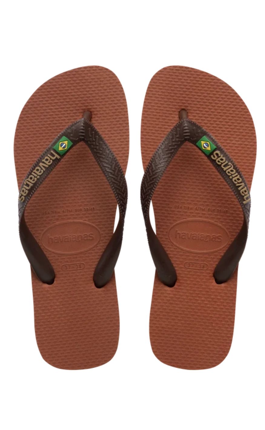 Havaianas Klipklapper / Sandal - Brasil Logo - Rose/Coffee