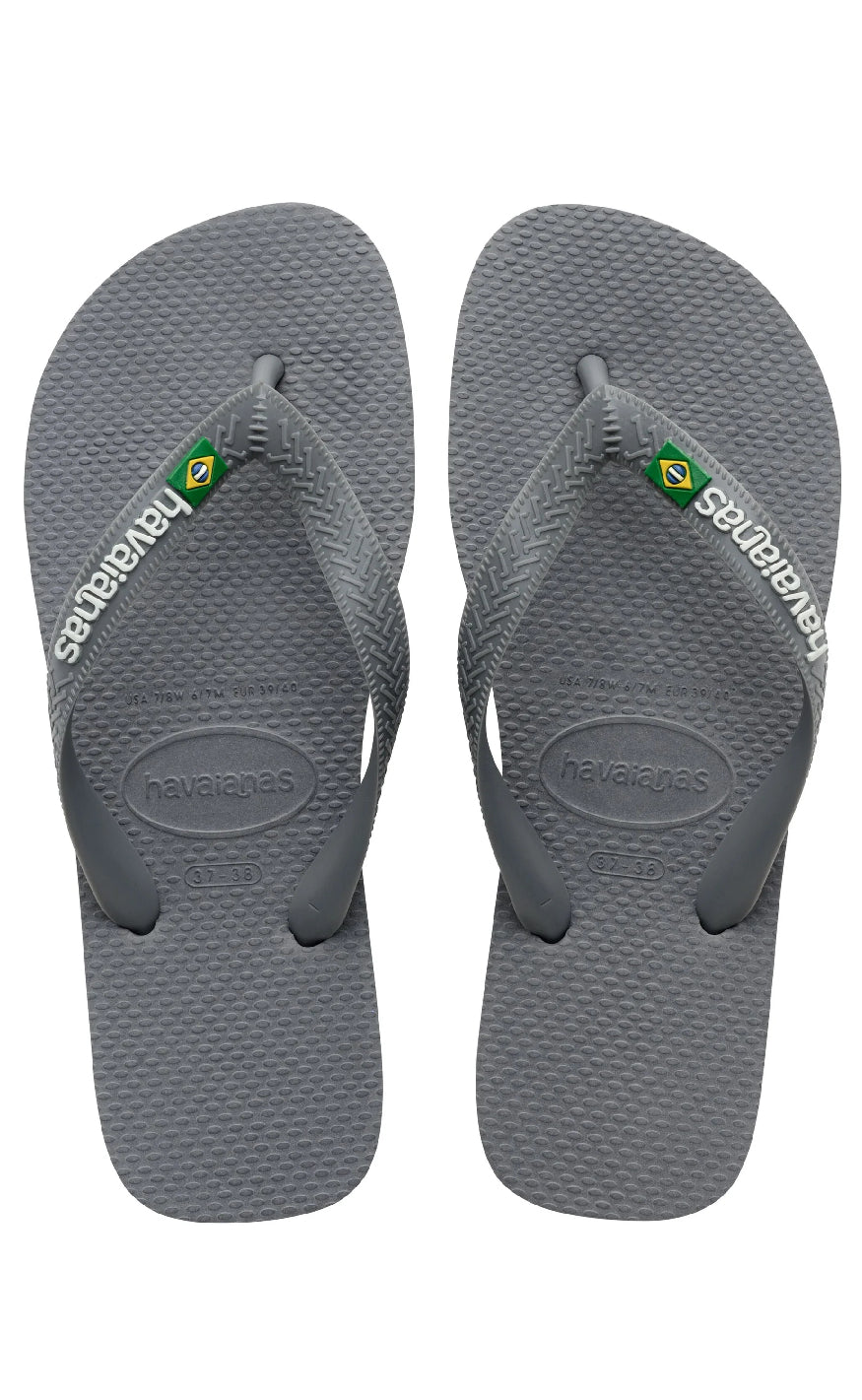 Havaianas Klipklapper / Sandal - Brasil Logo - Steel Grey