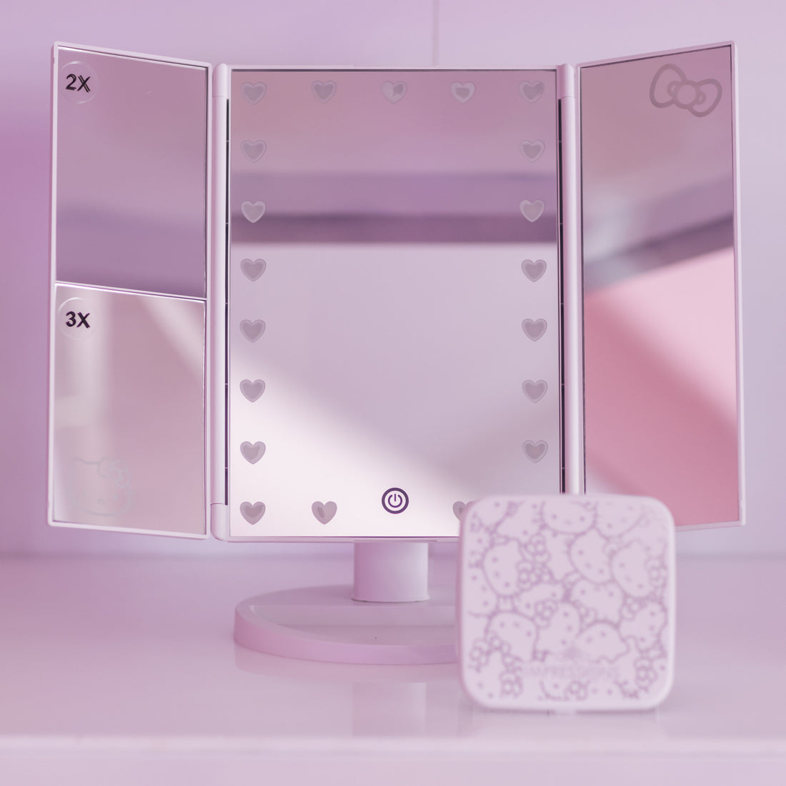 IMPRESSIONS VANITY X HELLO KITTY - ENSEMBLE TRICOLORE + MIROIR COMPACT