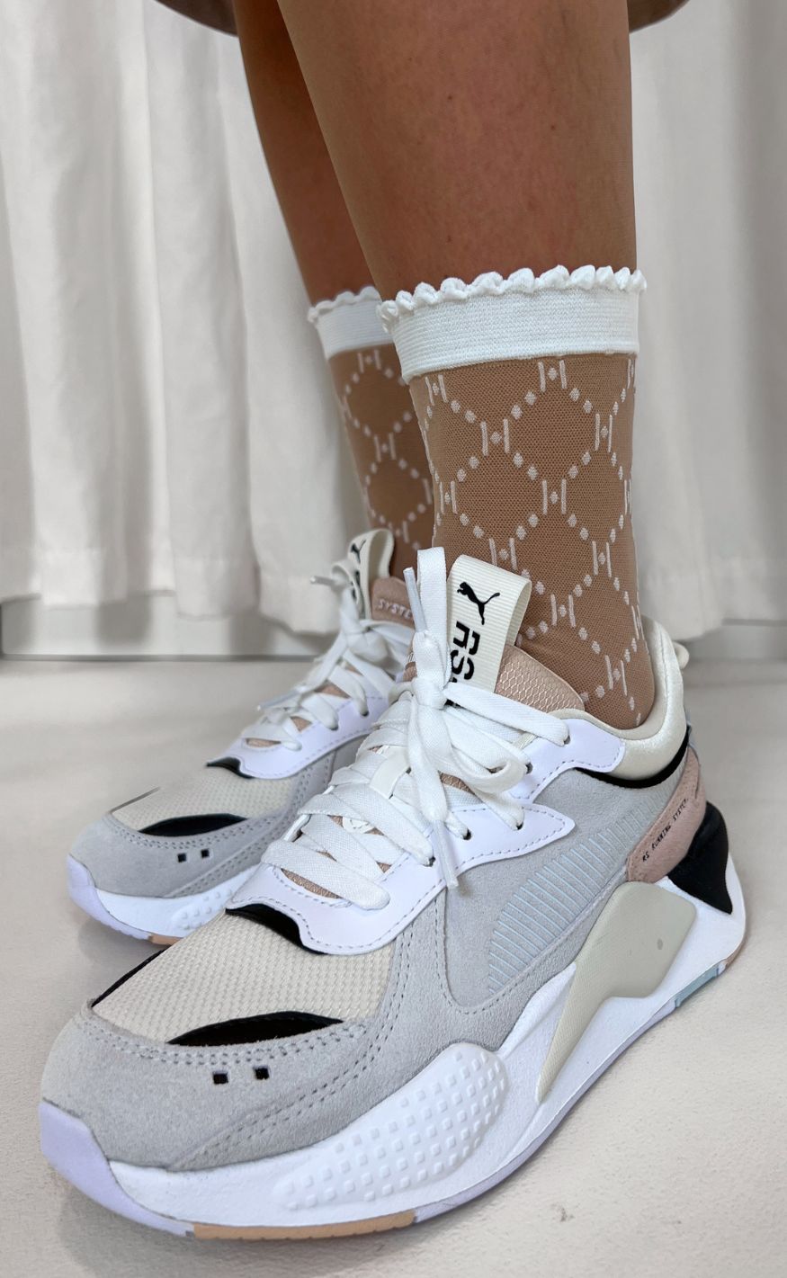 Hype The Detail Strømper - Logo 25 Denier - White