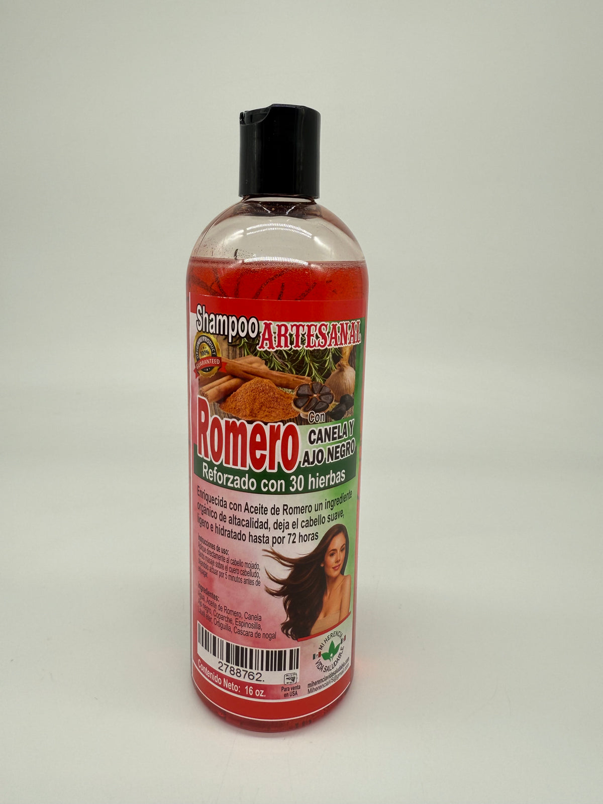 SHAMPOO ARTESANAL- ROMERO CON CANELA Y AJO NEGRO-1PC