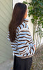 Say INA Copenhagen Fleece Jakke - Fia - Beige / Brown / Blue Striped