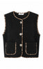 Say INA Copenhagen Vest - Ellinora - Black W. Leopard
