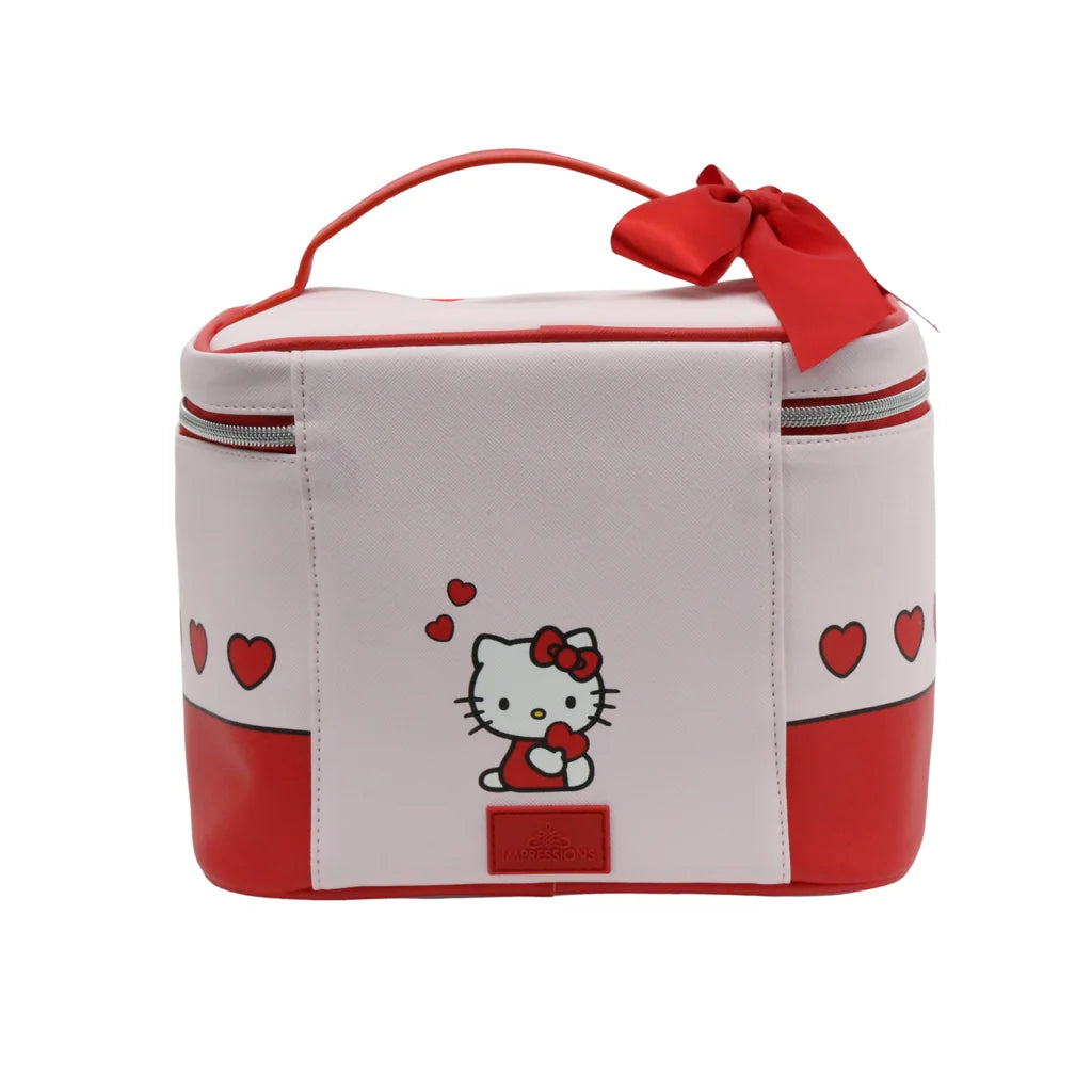 IMPRESSIONS VANITY - MALETÍN DE MAQUILLAJE ''HEARTS'' DE HELLO KITTY - (1 PIEZA)