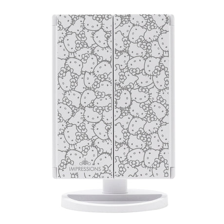 IMPRESSIONS VANITY X HELLO KITTY - MIROIR DE MAQUILLAGE LED À TROIS PLACES AVEC GROSSISSEMENT