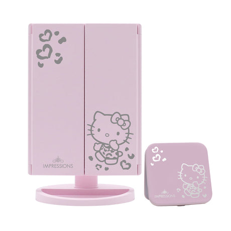 IMPRESSIONS VANITY X HELLO KITTY - ENSEMBLE TRICOLORE + MIROIR COMPACT