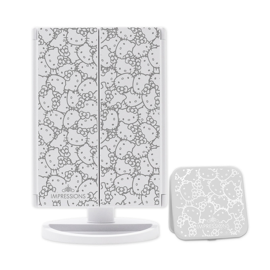 IMPRESSIONS VANITY X HELLO KITTY - ENSEMBLE TRICOLORE + MIROIR COMPACT