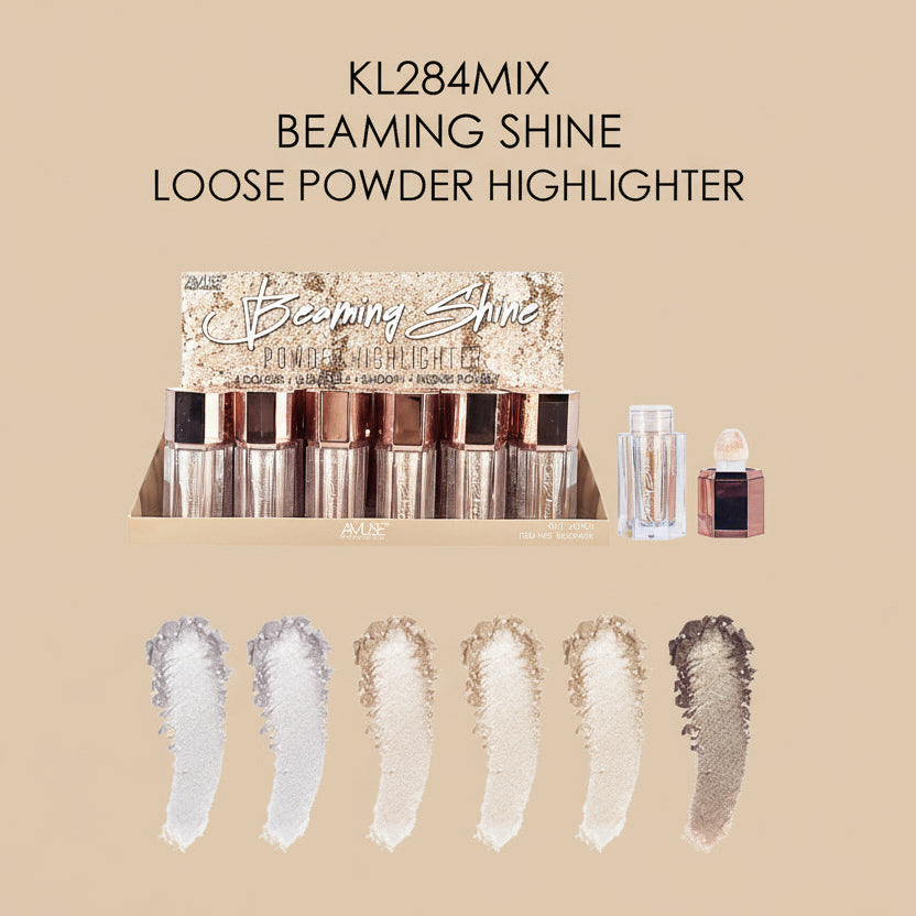 AMUSE- BEAMING SHINE- POWDER HIGLIGHTER- DISPLAY (24PCS)