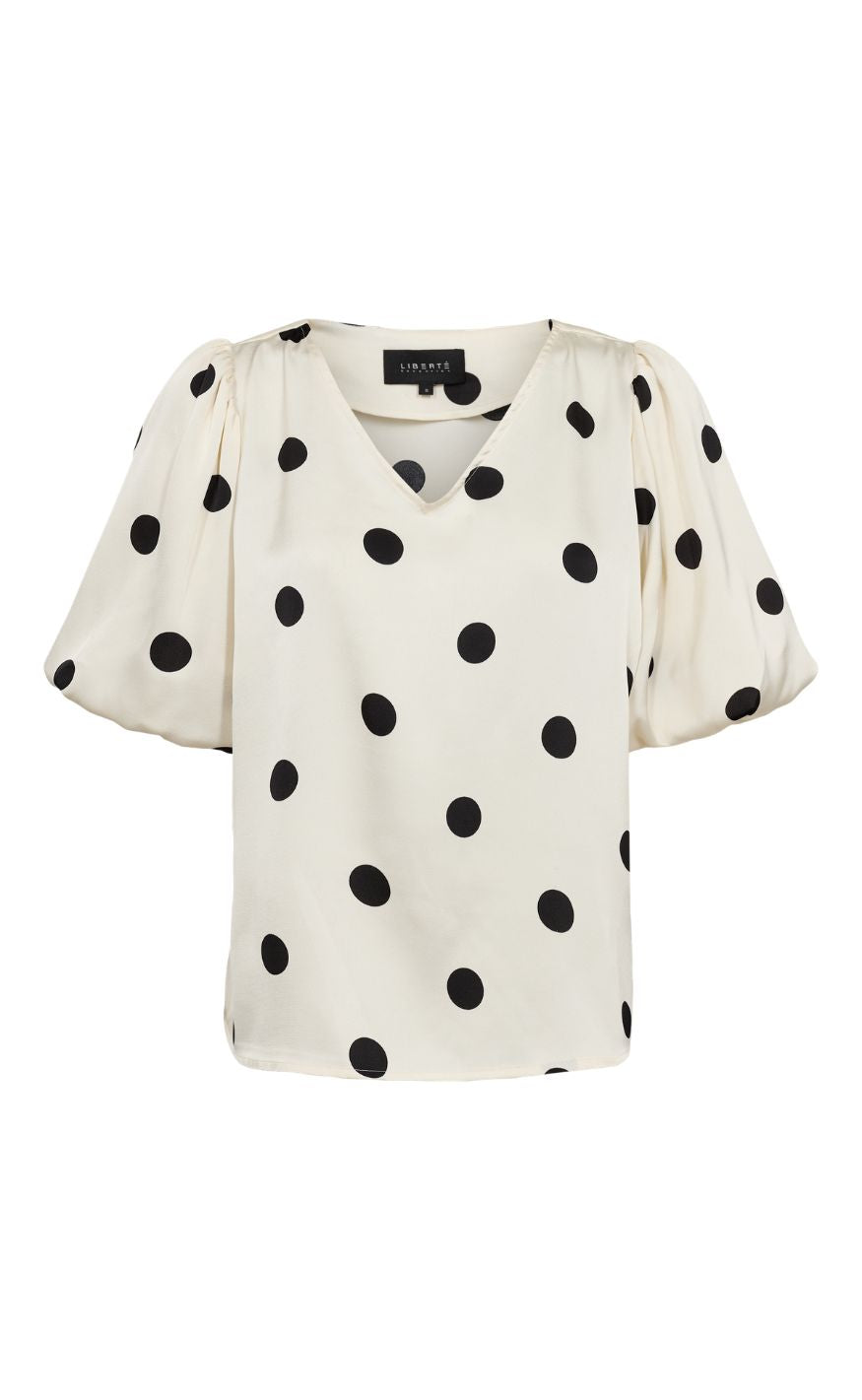 Liberté Bluse - Dotti - Creme Black Dot