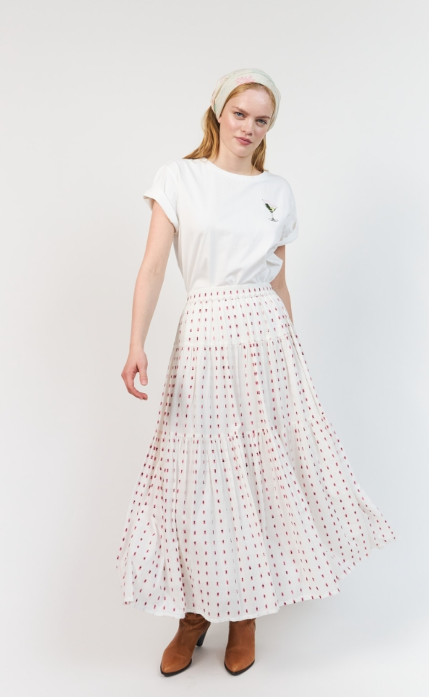 Lollys Laundry Nederdel - SunsetLL Maxi - Creme