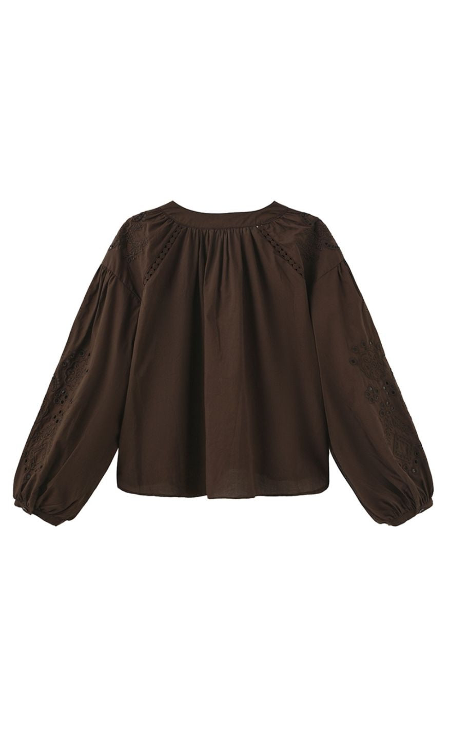 Luxzuz Bluse - Alis - Dark Brown