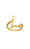 Maanesten Ring - L Alphabet - Gold Colour