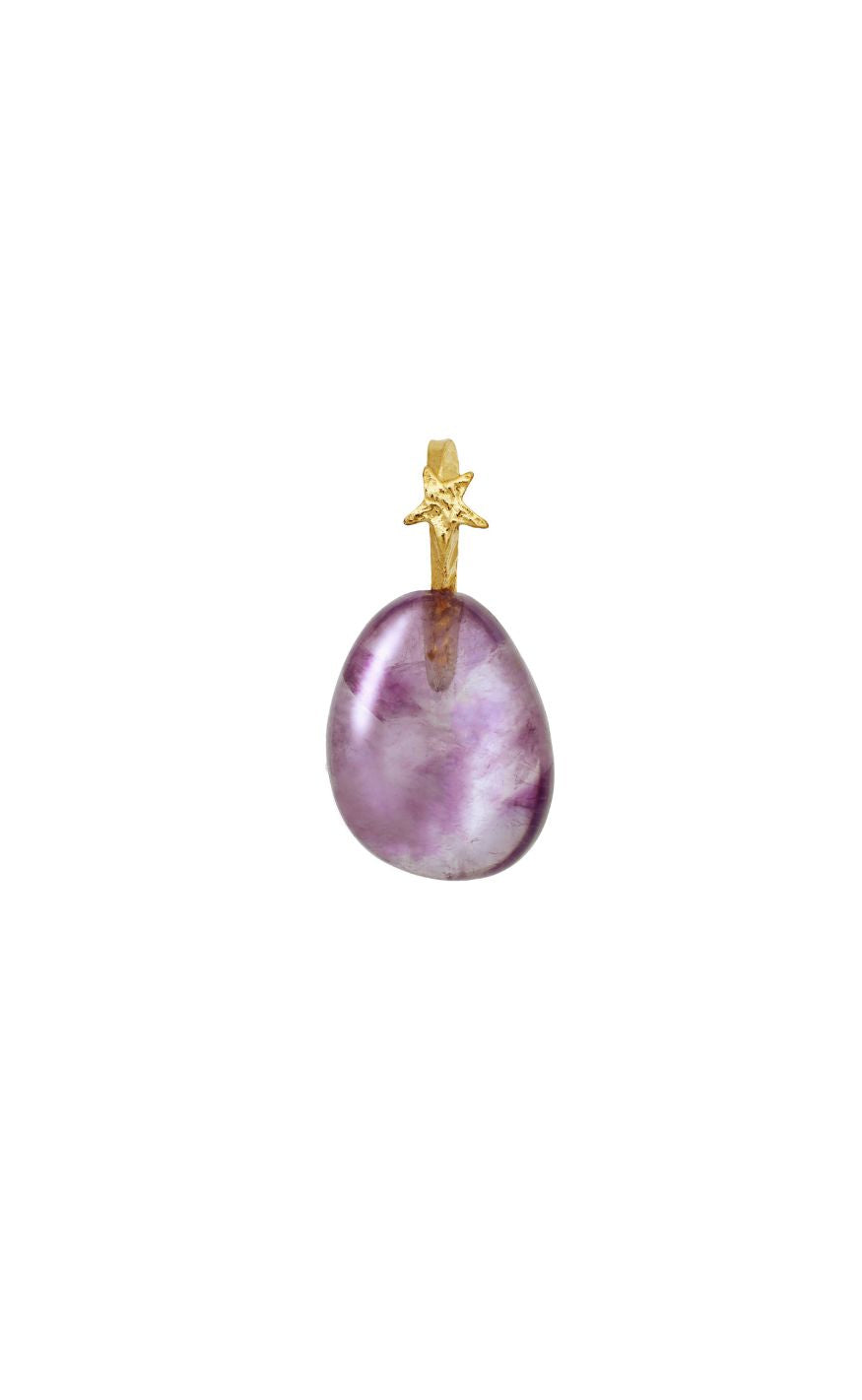 Maanesten Vedhæng - Amethyst Air - Gold Colour