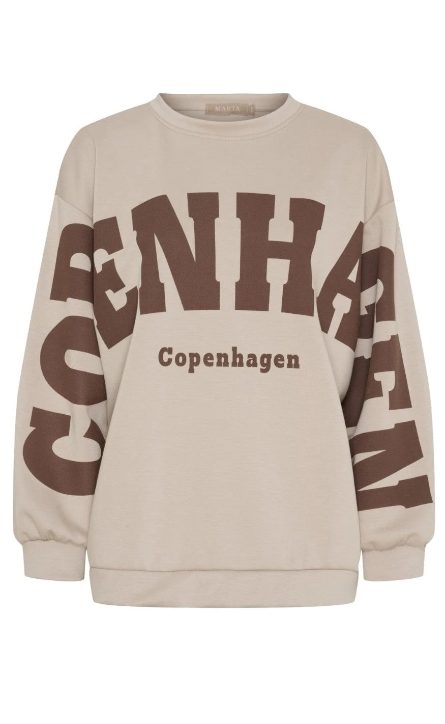 Marta Du Chateau Sweatshirt - Hibiscus - Beige