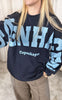 Marta Du Chateau Sweatshirt - Hibiscus - Navy/Sky