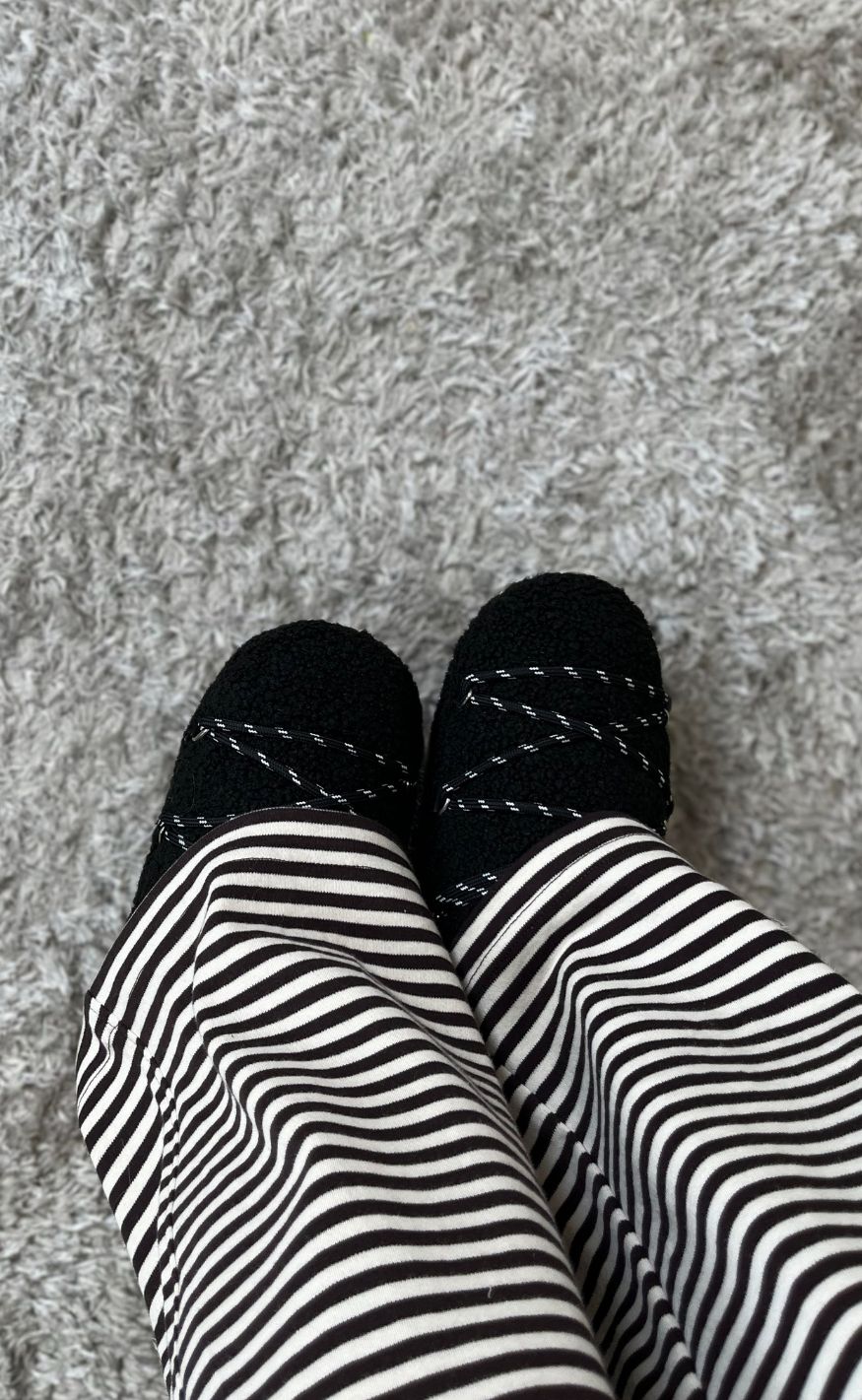 Moon Boots Slippers - Teddy - Black