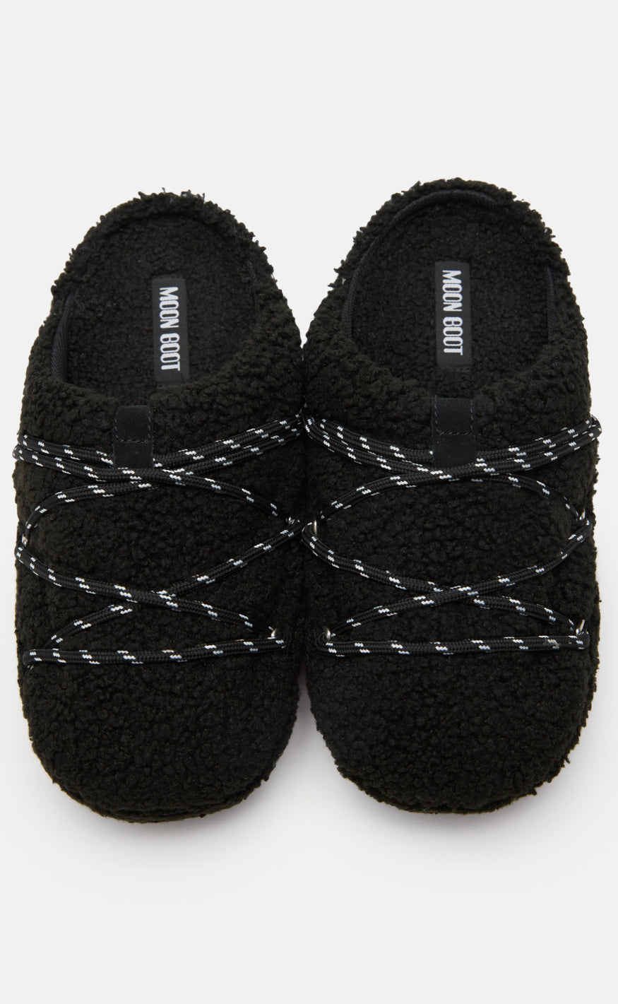 Moon Boots Slippers - Teddy - Black