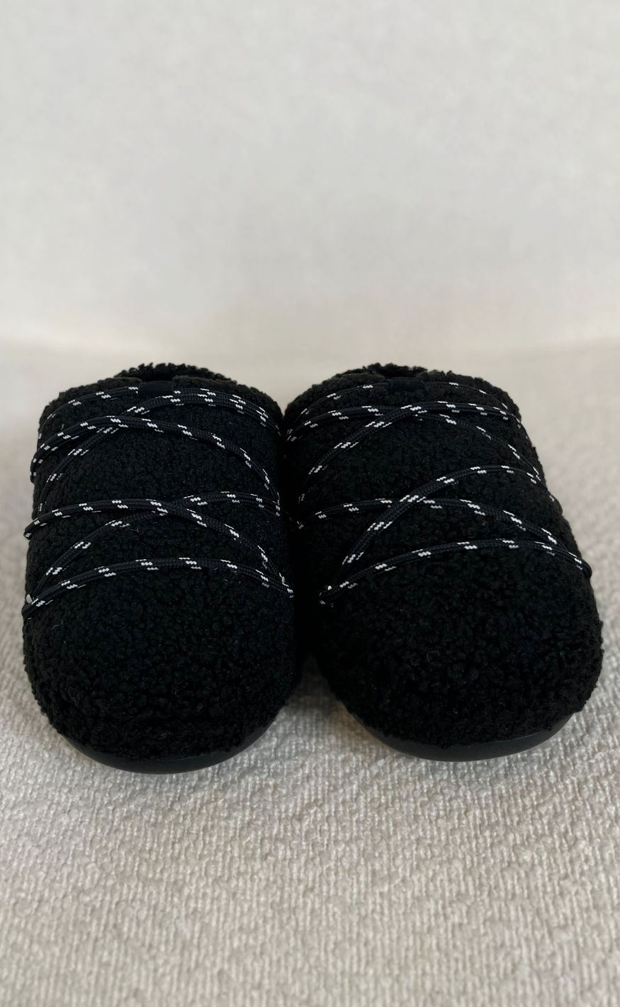 Moon Boots Slippers - Teddy - Black