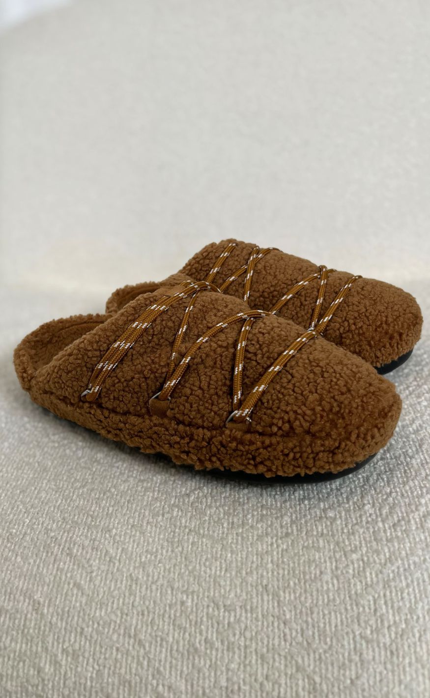 Moon Boots Slippers - Teddy - Cognac