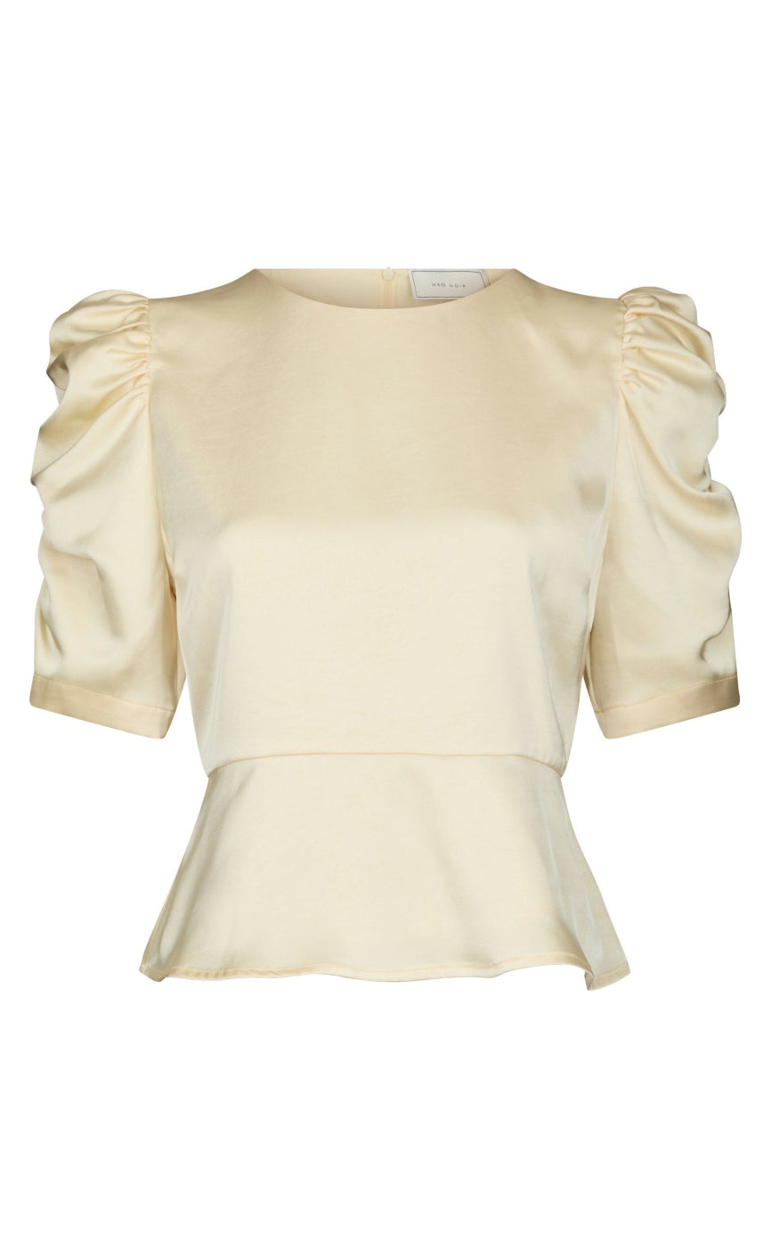 Neo Noir Bluse - Benua Heavy Sateen - Light Yellow