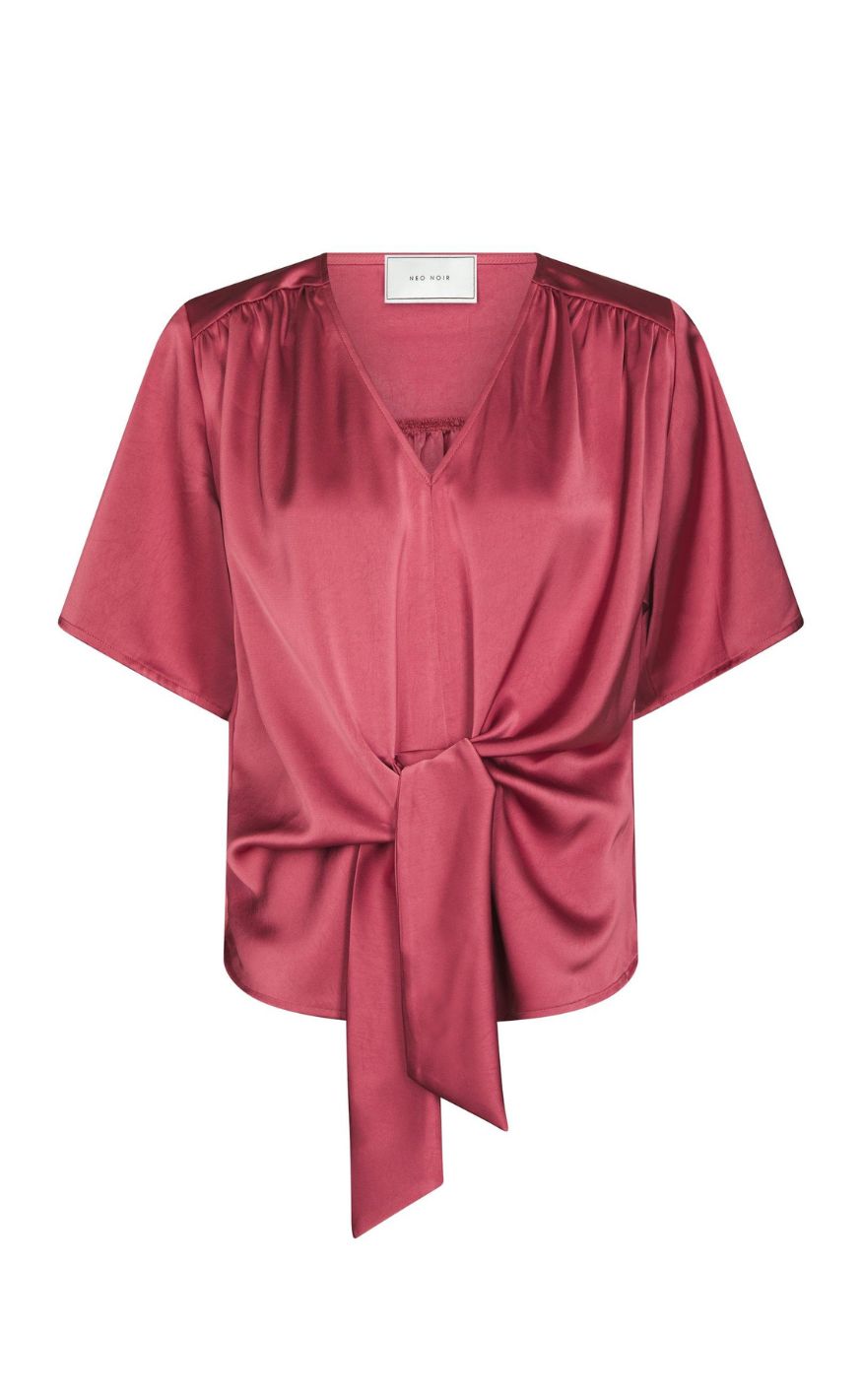 Neo Noir Bluse - Casadia Heavy Sateen - Cherry Pink