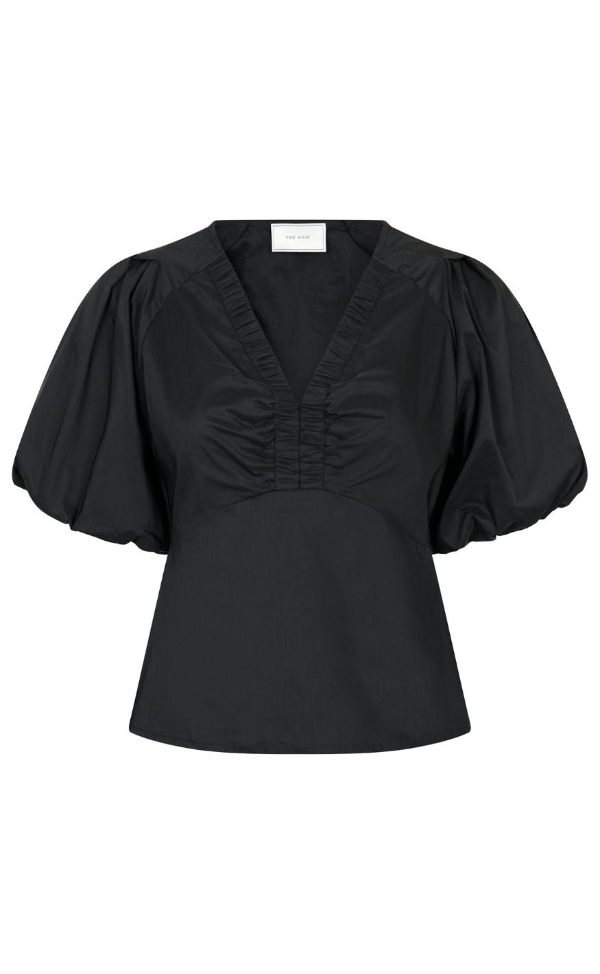 Neo Noir Bluse - Irina Poplin - Black