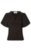 Neo Noir Bluse - Irina Poplin - Chocolate Brown