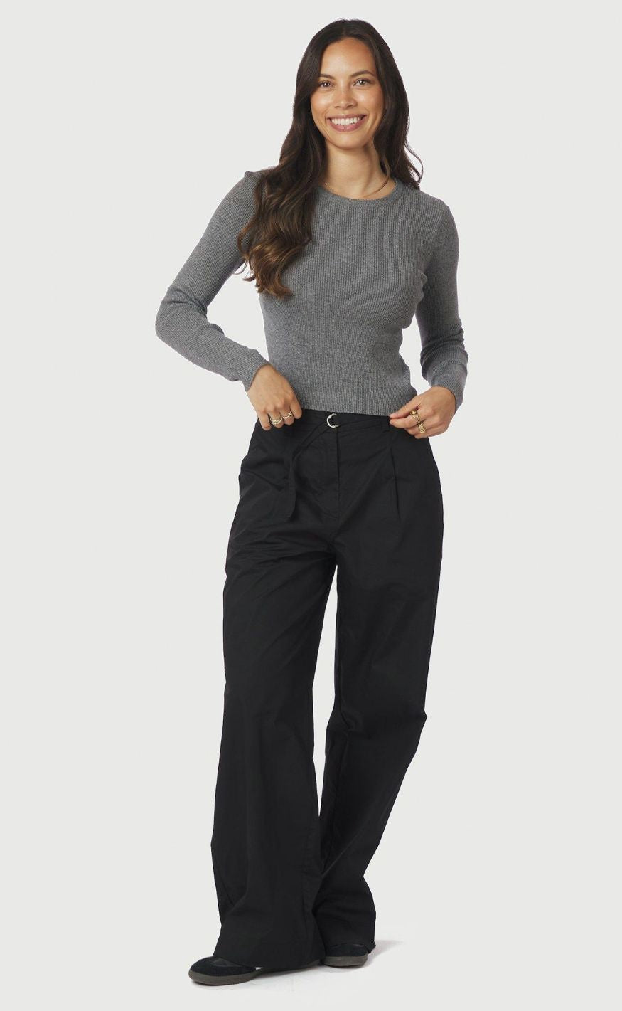 Neo Noir Bluse - Kirrera - Dark Grey Melange
