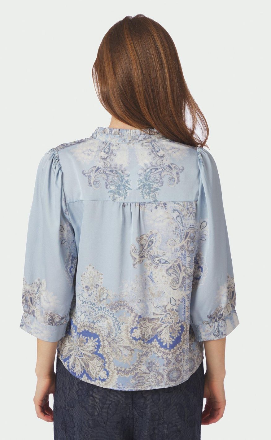 Neo Noir Bluse - Roselle Artist - Light Blue