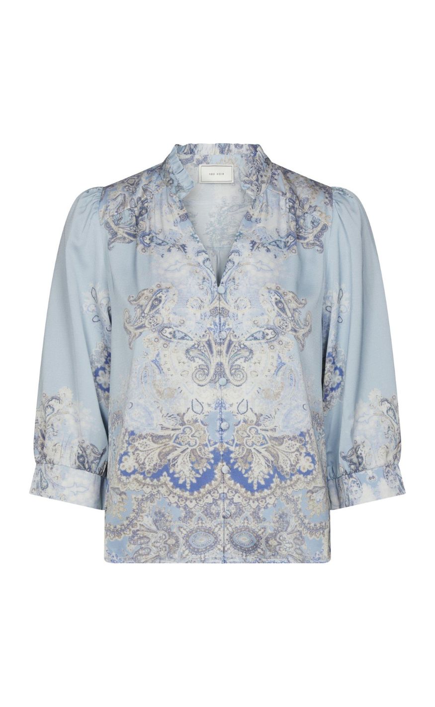 Neo Noir Bluse - Roselle Artist - Light Blue