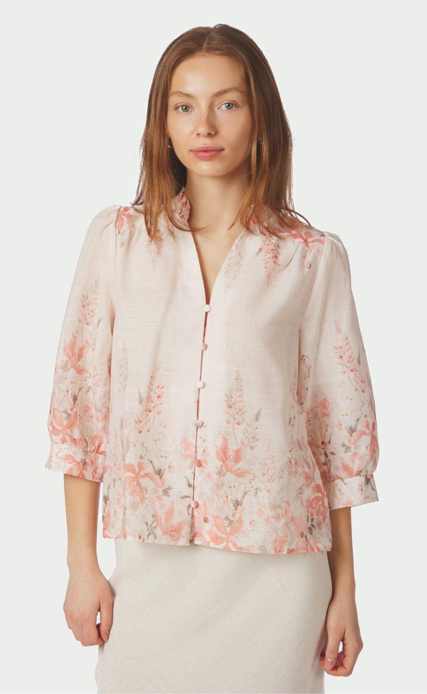 Neo Noir Bluse - Roselle Blooming - Misty Rose