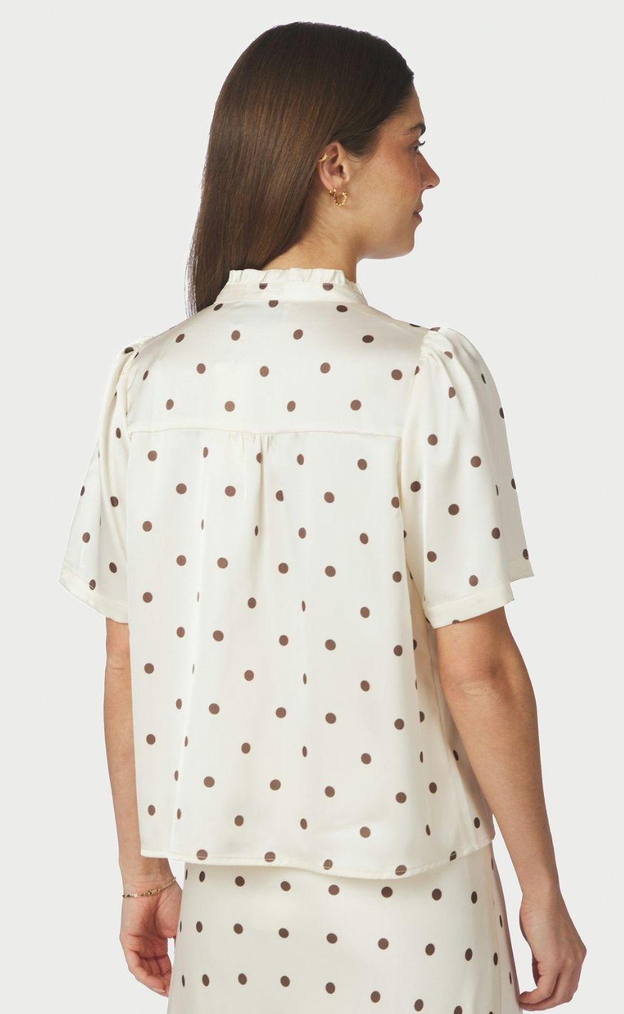 Neo Noir Bluse - Torana Dotted - Creme