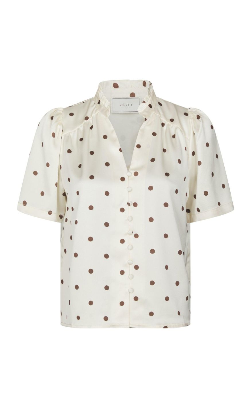 Neo Noir Bluse - Torana Dotted - Creme