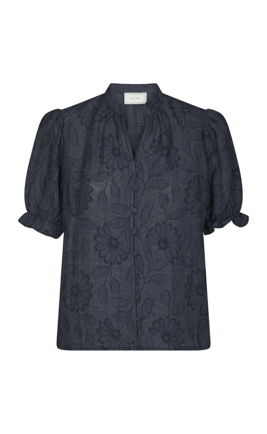 Neo Noir Bluse - Zika Flower - Dark Blue