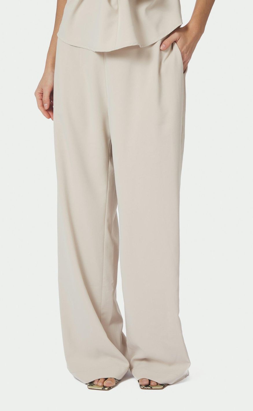 Neo Noir Bukser - Lunet Crepe - Ivory