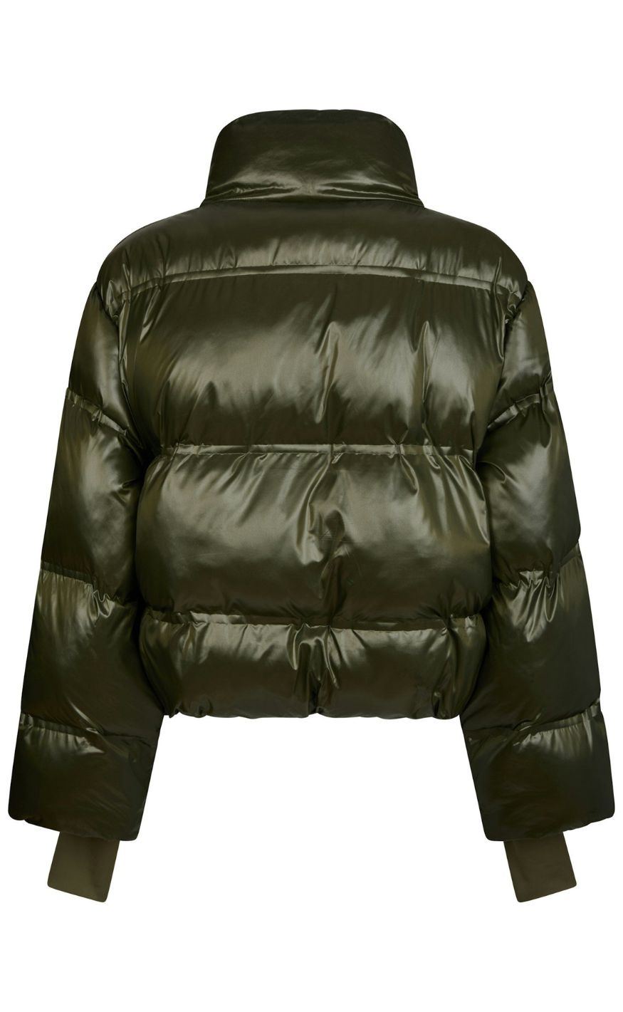 Neo Noir Jakke - Rhea Shiny Puffer - Olive