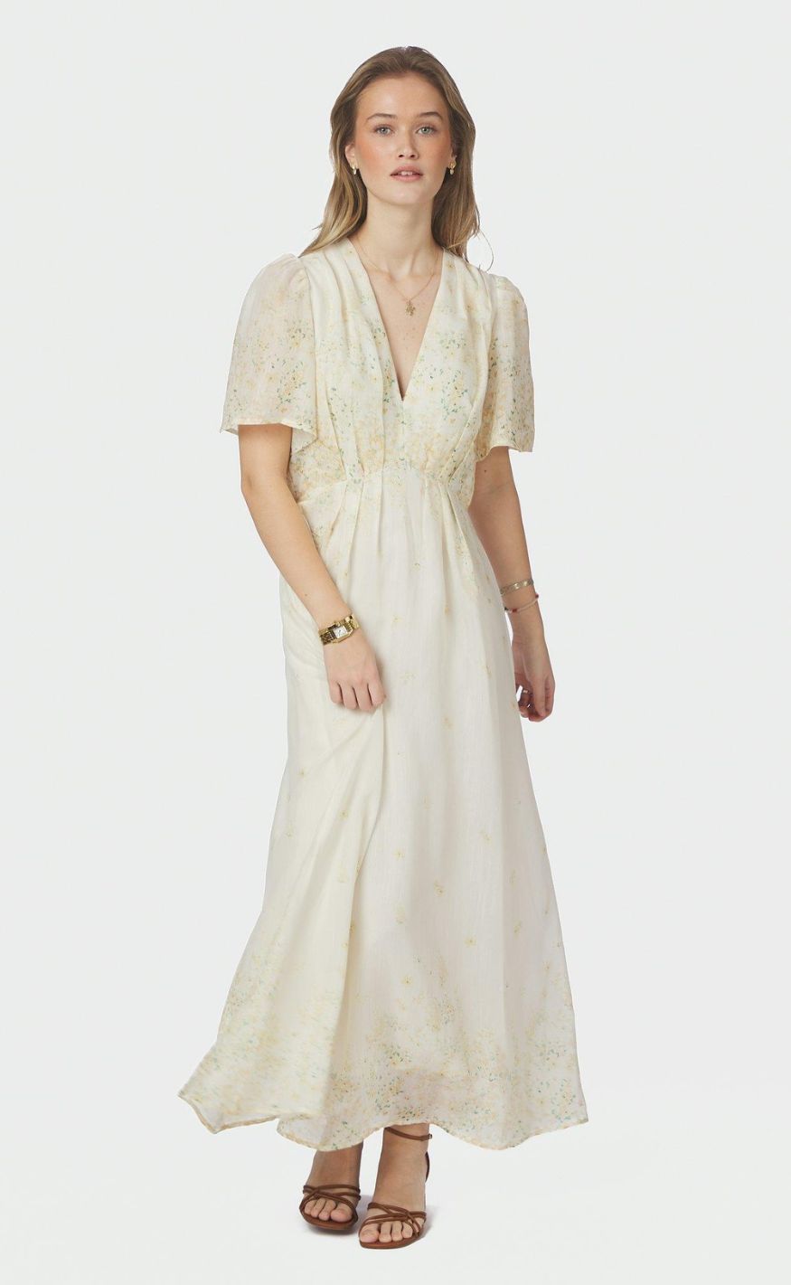 Neo Noir Kjole - Serna Gardenia - Light Yellow