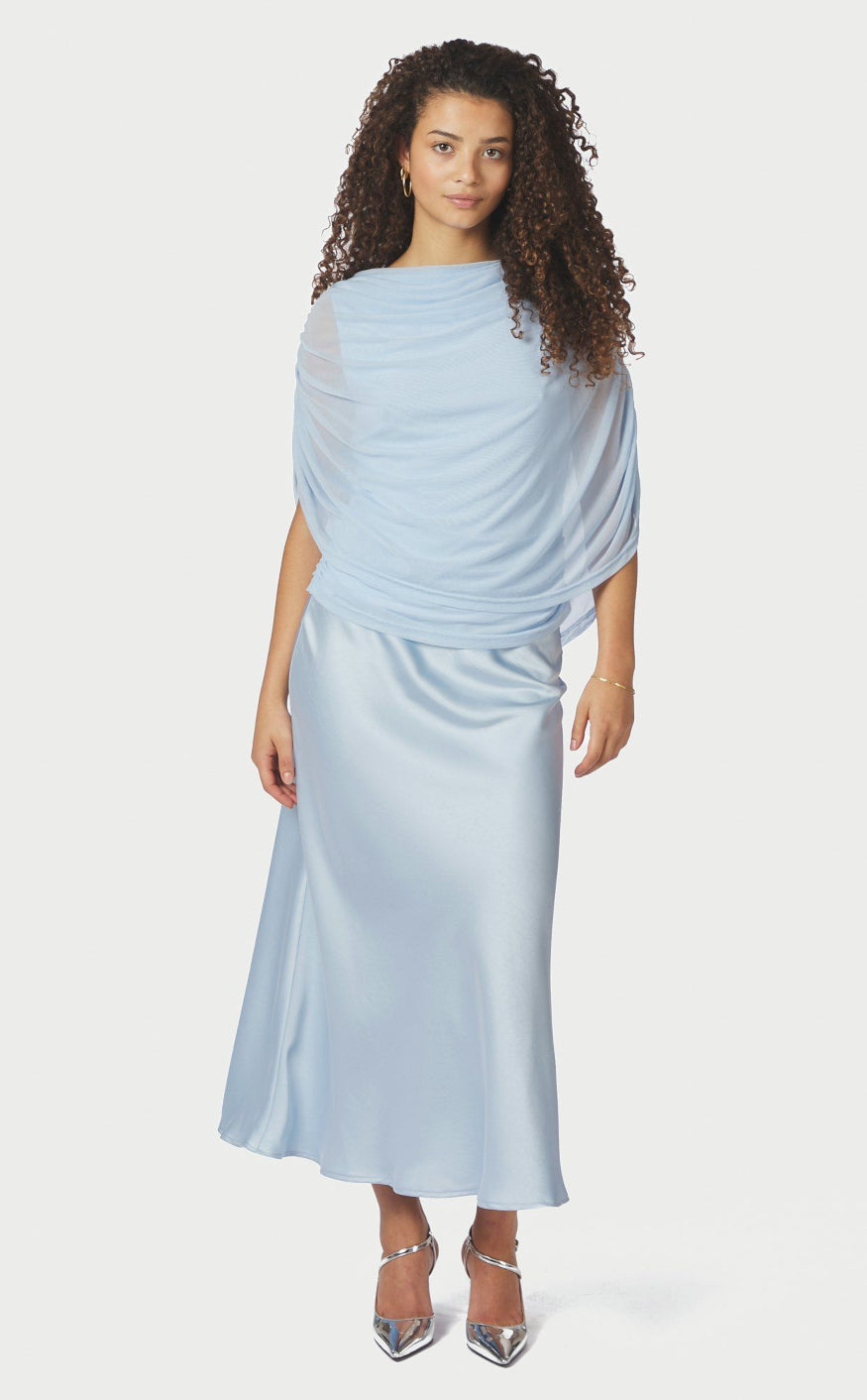 Neo Noir Top - Cottuna Drapy - Light Blue