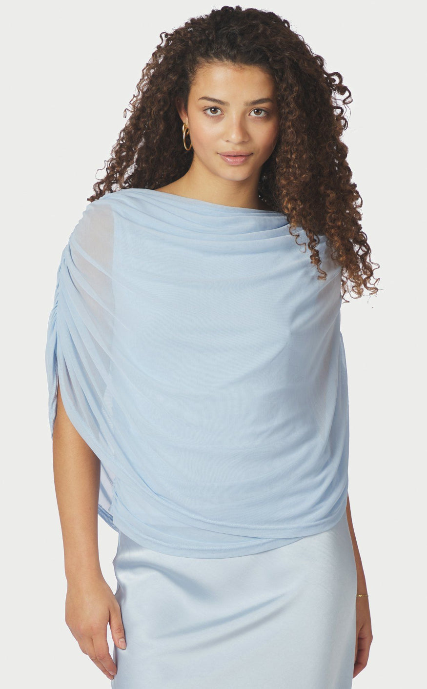 Neo Noir Top - Cottuna Drapy - Light Blue