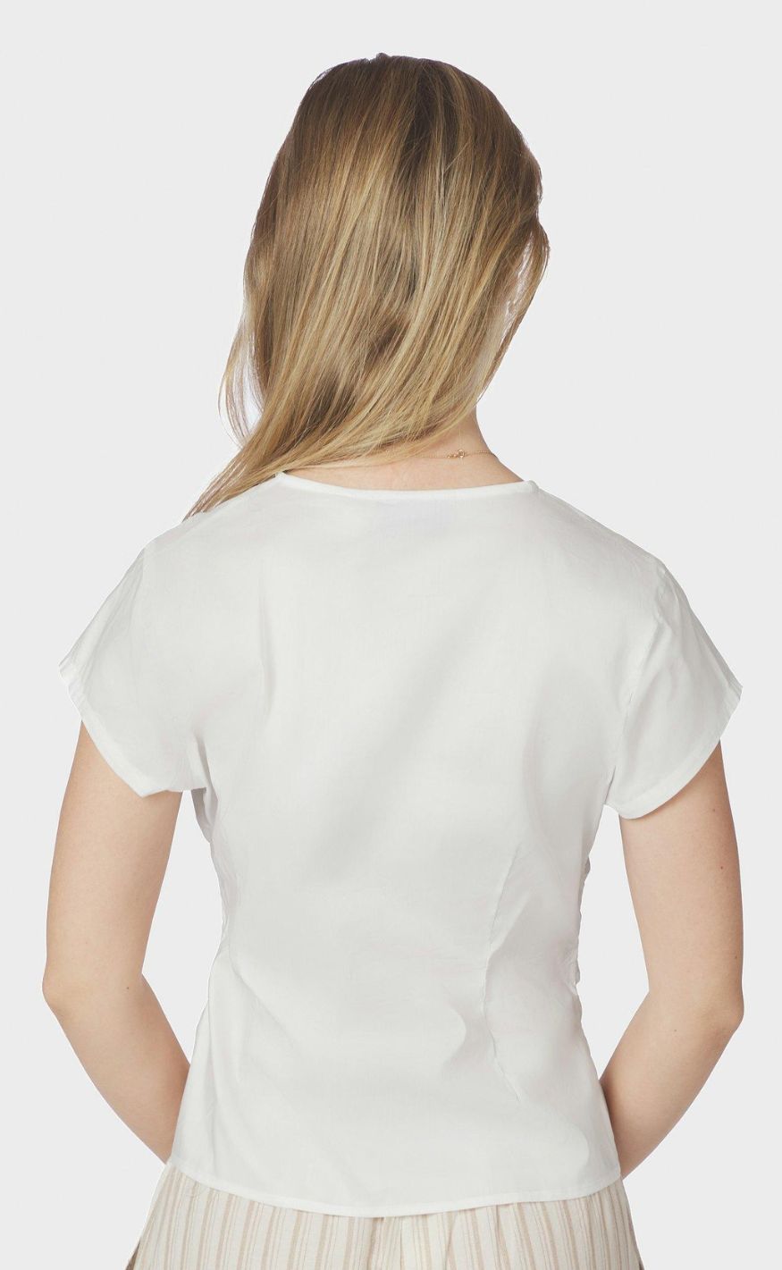 Neo Noir Top - Fidi Poplin - White