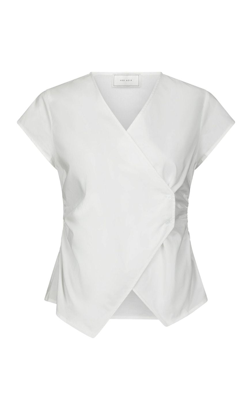 Neo Noir Top - Fidi Poplin - White