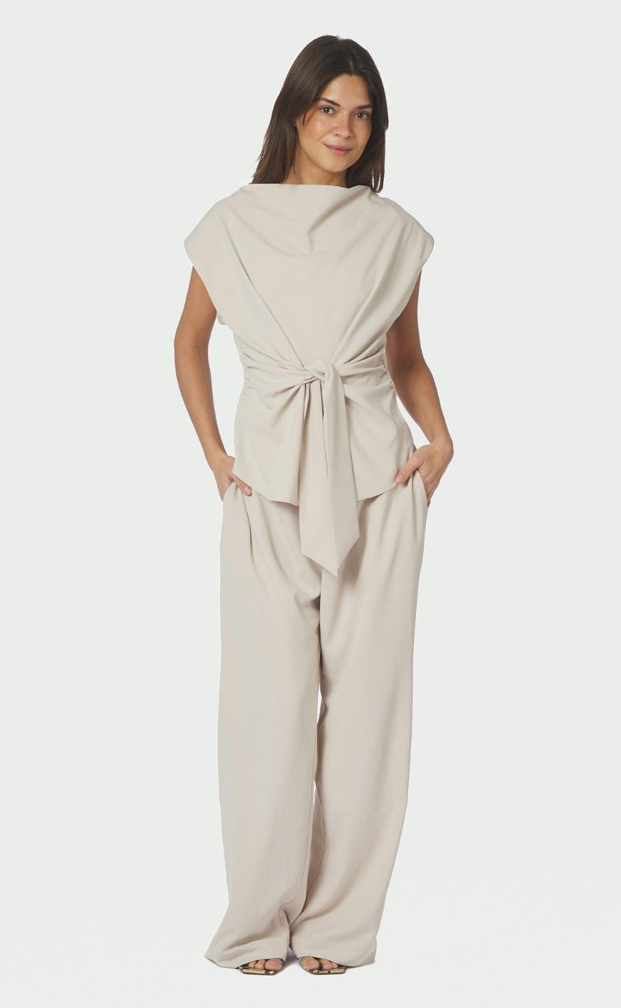 Neo Noir Top - Katarim Crepe - Ivory