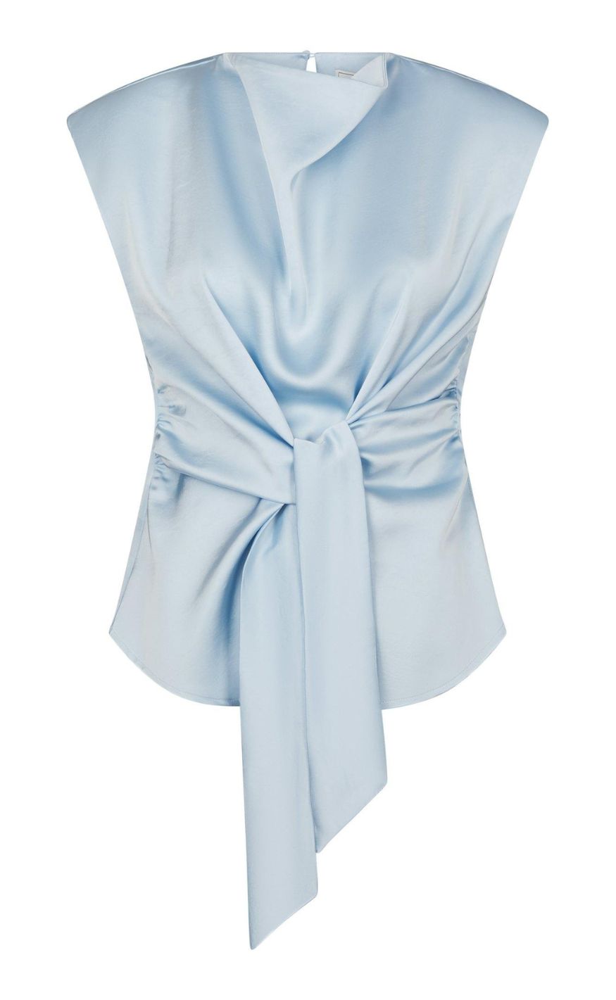 Neo Noir Top - Katarim Heavy Sateen - Light Blue