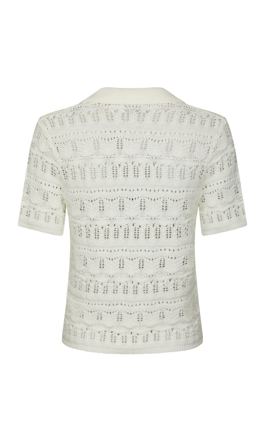 Neo Noir Top - Marisini Stich Polo - Off White